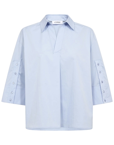 Co'Couture - PoppyCC V-Bluse - Pale Blue